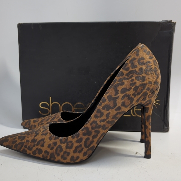 Shoedazzle Naomi Classic Pointed Toe Pumps Size 10 Brown Leopard main image 7